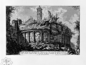 Ansicht des Überrests des Castrense-Amphitheaters von Giovanni Battista Piranesi